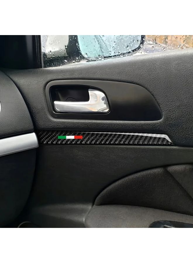 Carbon Fiber Door Trim Strip Black Fit For Alfa Romeo 159 2004 2011 - Image 5
