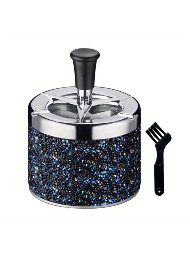 صينية رماد زرقاء دوارة مضادة للرياح ومضغوطة محمولة للمنزل والسيارة - Image 1