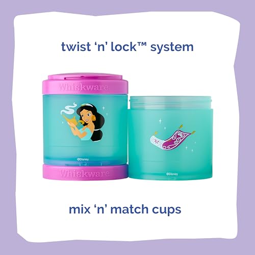 Whiskware Disney Princess Aladdin, Stackable Snack Containers for Kids, 3 Stackable Snack Cups for School or Travel, Backpack and Cupholder Friendly, Jasmine and Magic Carpet - Image 3