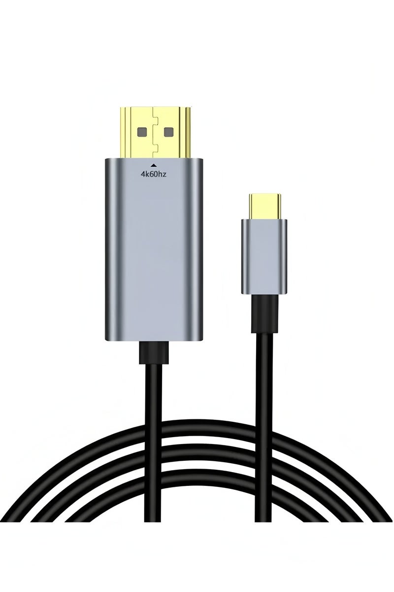Flyview Type C to HDMI Adapter 1.8M, USB C to HDMI Cable, Compatible with TV, iPhone 15 Series, iPad 10/Pro/Air/Mini, Samsung S24 Series/S23 Series/Galaxy Z, MacBook Pro, Dell XPS, Huawei P60 Pro - Image 1
