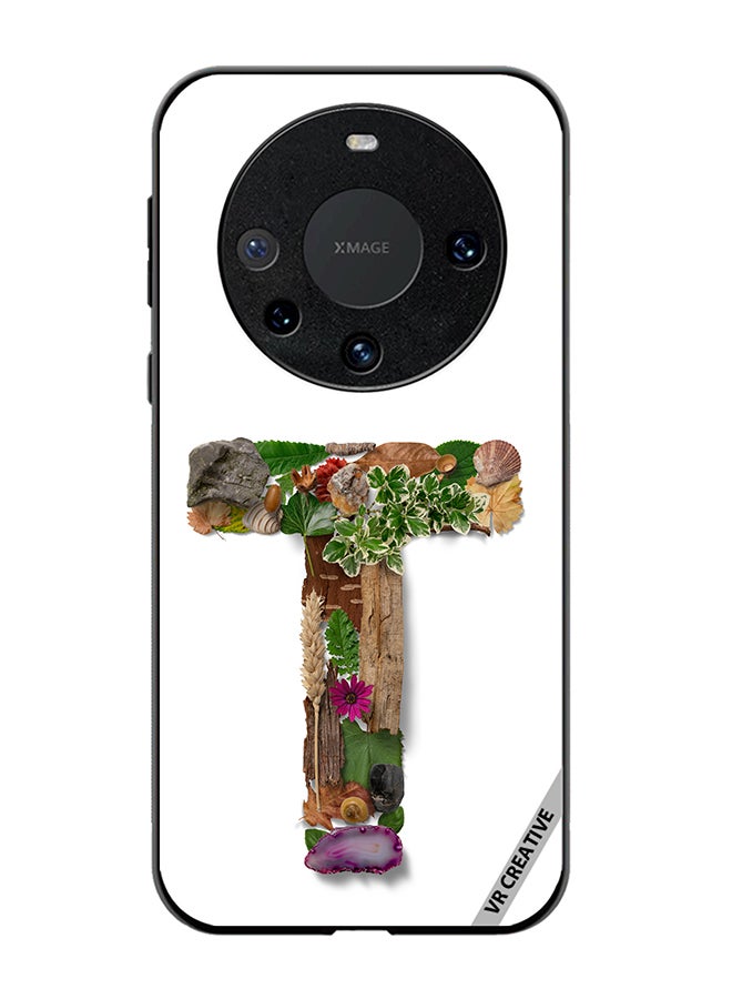 VR CREATIVE Protective Case Cover For Huawei Mate 60 Pro Alphabet T Design Multicolour - Image 1