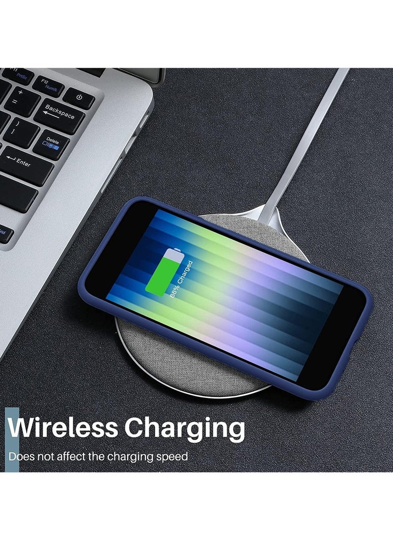 Wtech Motorola Moto G24 Power 4G 2024 Hybrid Silicone With Translucent Back Protective Lens Shield Case Cover Navy Blue - Image 5