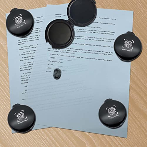 keepsweat Fingerprint Ink Pad 5 Pack Thumbprint Ink Pad for Fingerprint Cards Notary Supplies Black Finger Print Kit for Identification Security ID Law Enforcement Fingerprint Office Home Use Stamp pad - Image 5