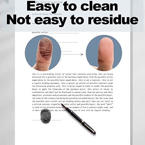 keepsweat Fingerprint Ink Pad 5 Pack Thumbprint Ink Pad for Fingerprint Cards Notary Supplies Black Finger Print Kit for Identification Security ID Law Enforcement Fingerprint Office Home Use Stamp pad - Image 4
