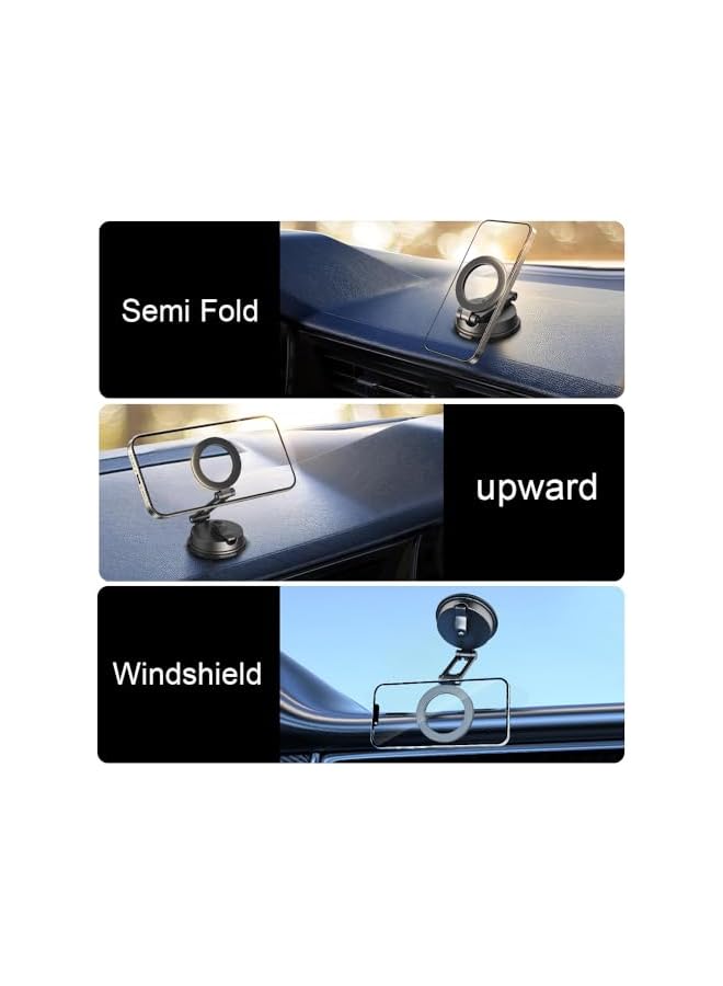 S-TOP Upgraded 360° Adjustable Vacuum Magnetic Suction Cup Phone Mount, Hands-Free Magnetic Cell Phone Holder for Car/Gym/Mirror/Smooth Surface (G1) - Image 2