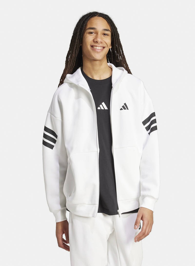 Adidas Future Icons Three Stripes Full-Zip Hoodie - Image 3