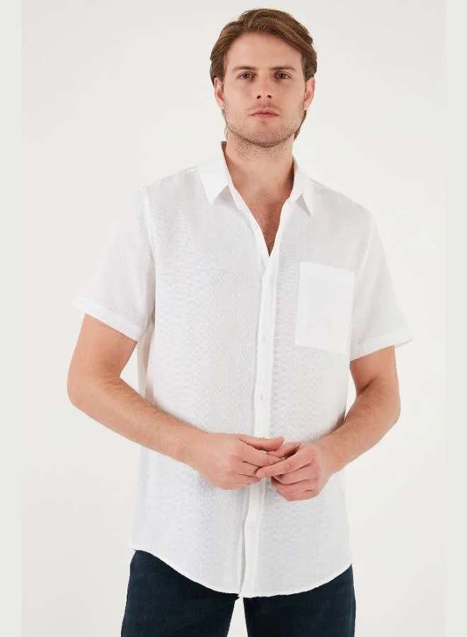 Buratti  Buratti Cotton Regular Fit Single Pocket Short Sleeve Shirt Men's SHIRT CF25S128230 for Men | Best Price UAE