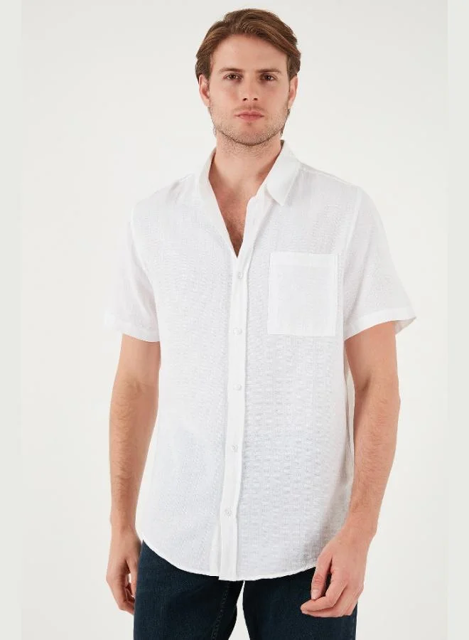 Buratti  Buratti Cotton Regular Fit Single Pocket Short Sleeve Shirt Men's SHIRT CF25S128230 for Men | Best Price UAE