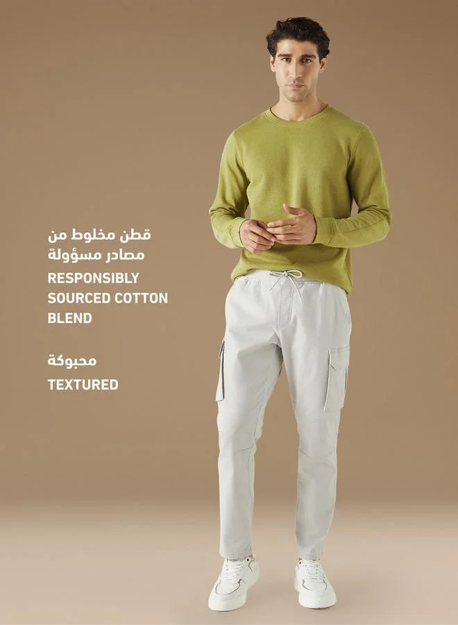 سبلاش فيڤ كنزة بياقة مستديرة وأكمام طويلة