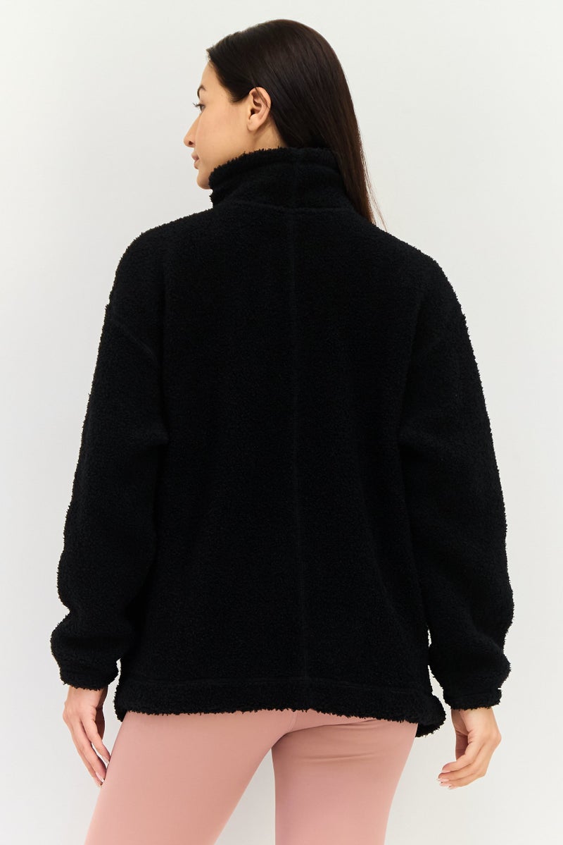 Nike جاكيتات خارجية طويلة الأكمام للنساء بتقنية ثيرما فيت، أسود - Image 3