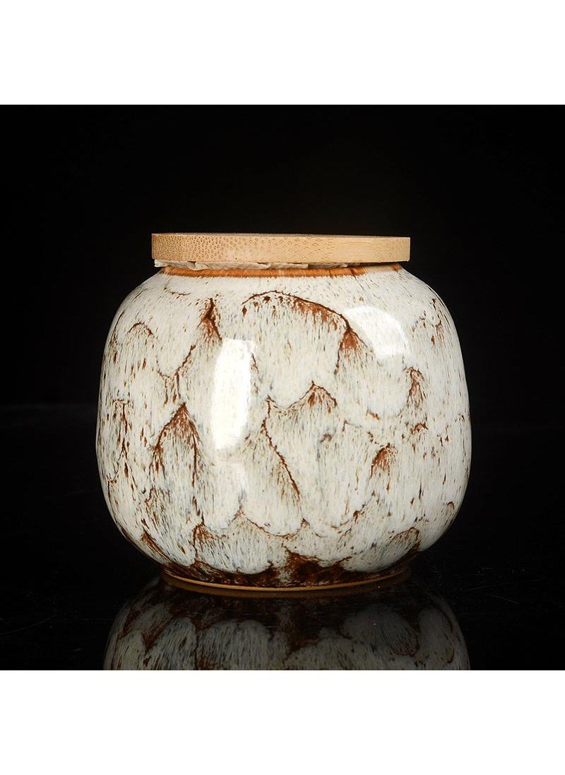 Y&D 8*7.5cm Coffee Ceramic Sealed Storage Bottle  - Image 1