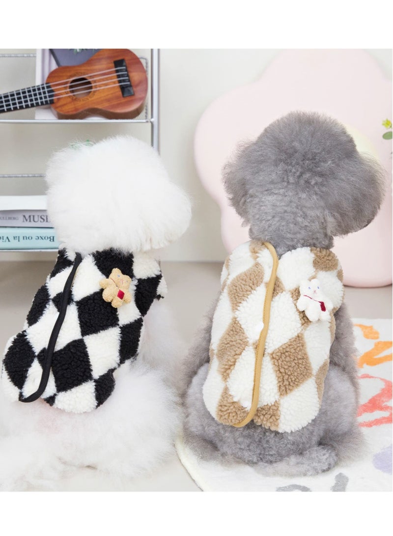 Excefore Cute Dog Coat For Winter Super Soft Dog Winter Warm Coat Pet Sweatshirt Jacket for Cold Wheather for Small Medium Dog Cat Clothes Apparel (M) - Image 3