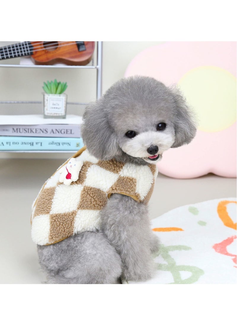 Excefore Cute Dog Coat For Winter Super Soft Dog Winter Warm Coat Pet Sweatshirt Jacket for Cold Wheather for Small Medium Dog Cat Clothes Apparel (M) - Image 2