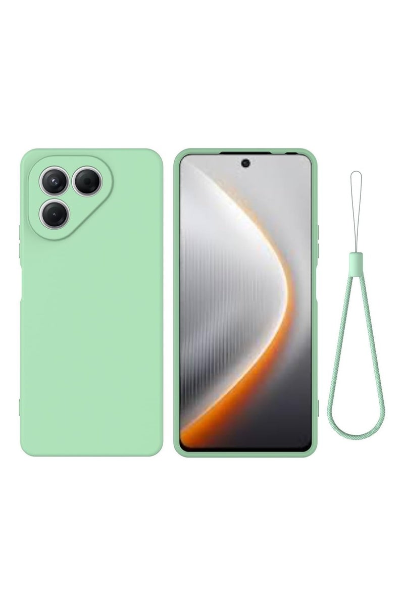 عام غطاء سيليكون مناسب لهاتف Tecno Pova 7 4G - غطاء مرن من مادة TPU السيلكون السائل مع حزام ، مقاوم للصدمات والسقوط.