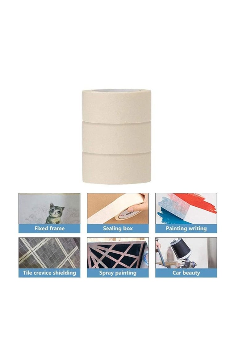 Libra Libra Heavy Duty Masking Tape (Ivory,2in x 20 Yard) Pack of 6  - Image 3