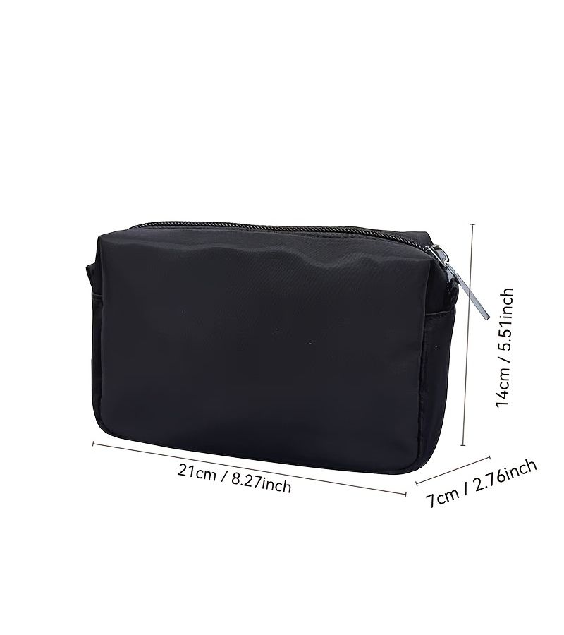 Travel Makeup Bag Black Small Portable Toiletry Organizer For Men - Image 5