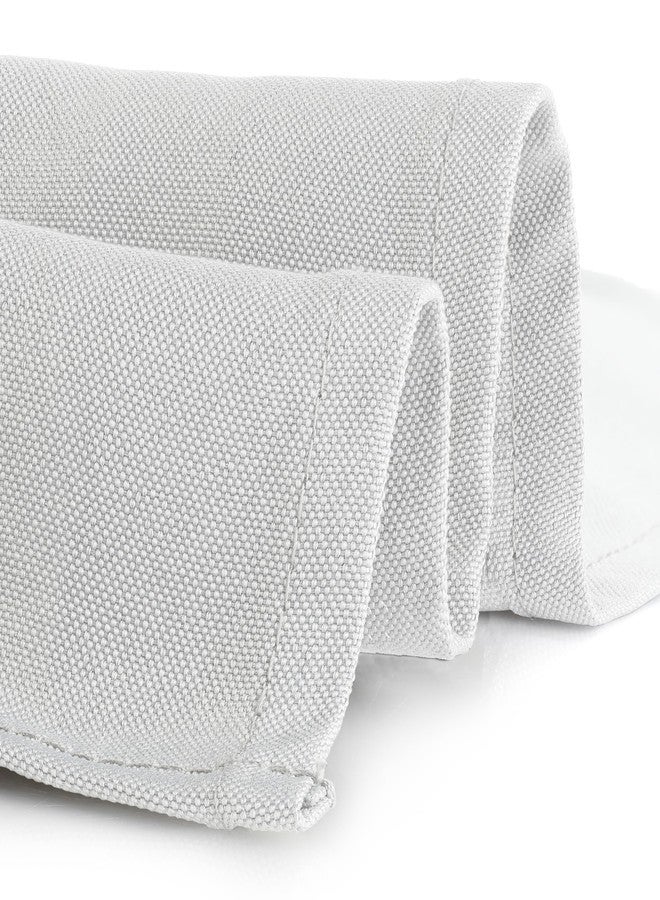 Gee Di Moda Cloth Napkins - 17 x 17 Inch White Dinner Napkins - Set of 12 Soft & Absorbent Washable Fabric Cloth Table Napkins with Hemmed Edges for Hotel Restaurant, Holiday Parties & Wedding - Image 4