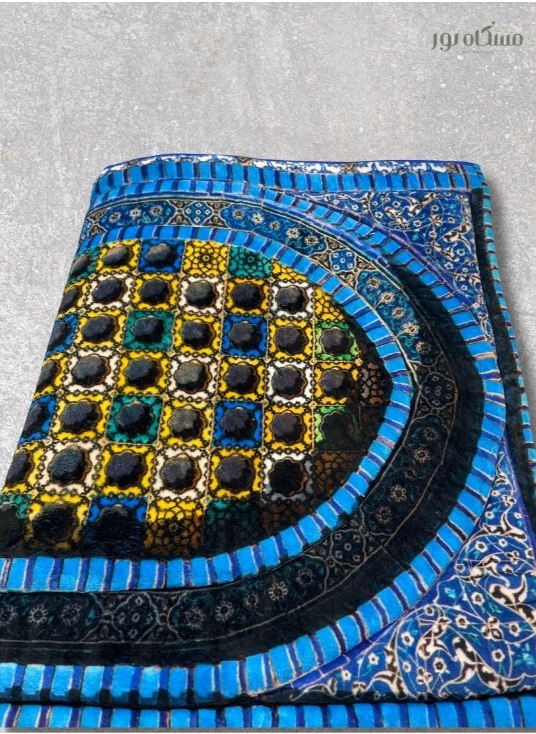 Mishkat Noor Prayer Mat – Al Quds Window Model | Mosaic design  Blue | Soft Fabric (110x70 cm) | High-Resolution Islamic Geometric Patterns for Al Quds Masjid Window - pzsku/ZC0E7628F7215932C02BFZ/45/1741425215/60a0231c-4ce1-4c3d-9a76-cdeff51313b8