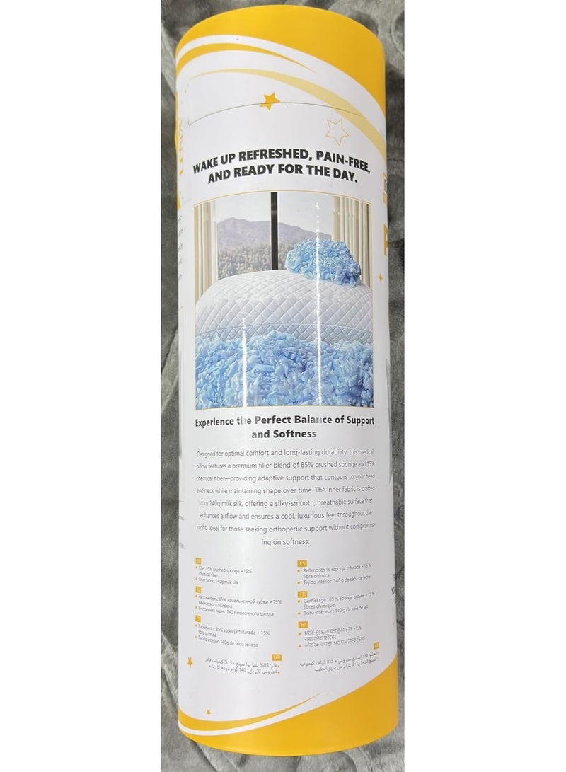 دينكس وسادة دينكس لتقويم العظام من إسفنج الذاكرة، وسادة عنق الرحم لدعم الرقبة والعمود الفقري، وسادة نوم مريحة مصممة هندسيًا لتخفيف الألم، وسادة للنوم على الظهر والبطن مع غطاء قابل للغسل، DX3626 - Image 5