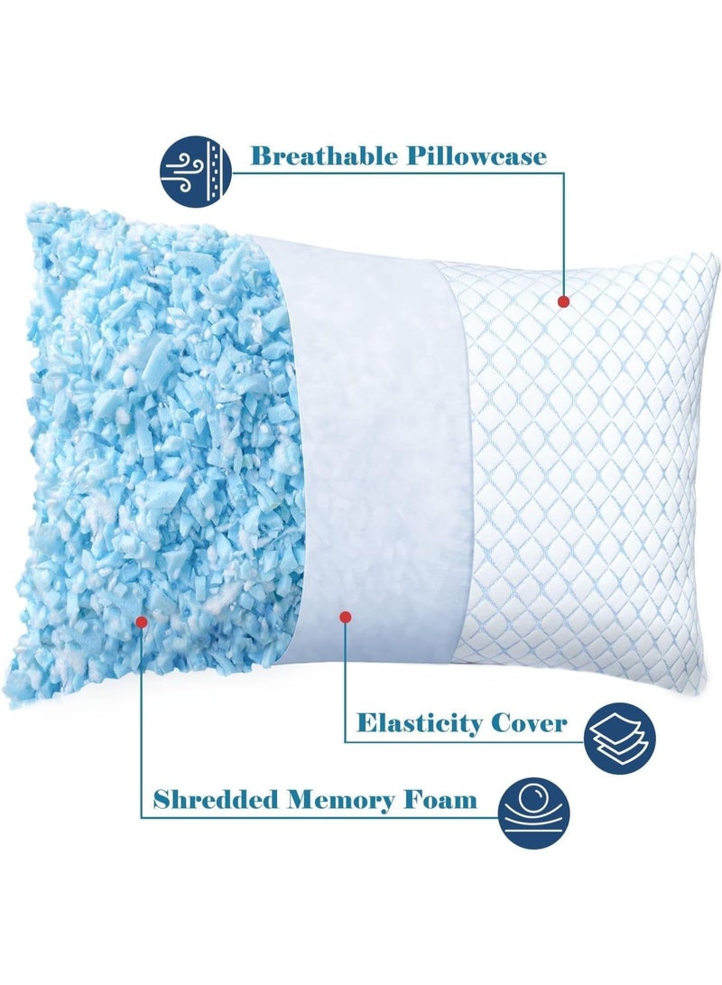 دينكس وسادة دينكس لتقويم العظام من إسفنج الذاكرة، وسادة عنق الرحم لدعم الرقبة والعمود الفقري، وسادة نوم مريحة مصممة هندسيًا لتخفيف الألم، وسادة للنوم على الظهر والبطن مع غطاء قابل للغسل، DX3626 - Image 3