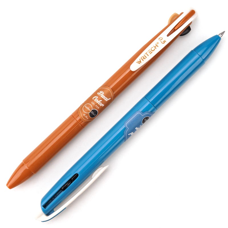 WRITECH Retractable Gel Ink Pens: Multi Colored 2 in 1 Colorful Click Pens Assorted Color 8ct Extra Fine Point Tip 0.5mm Journaling Smooth Writing Note Taking Coloring No Bleed & Smear & Smudge - Image 4