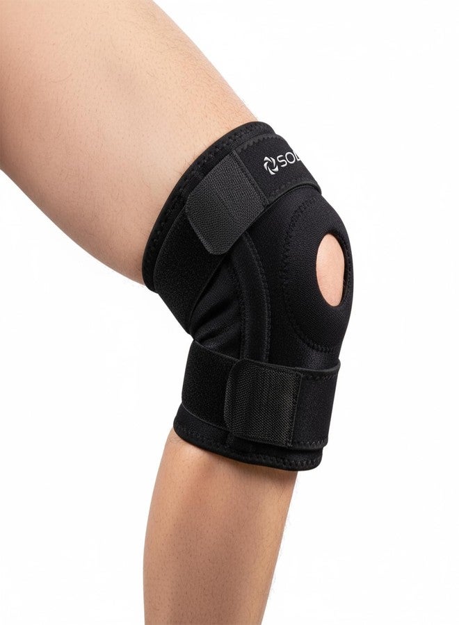 Solpro KneeEase Knee Support for Men & Women | Joint Stabiliser for All Sports, Gym & Rehab Workouts | Joint Pain Relief for Active Lifestyle Injury Recovery & Arthritis (Black) - Image 1