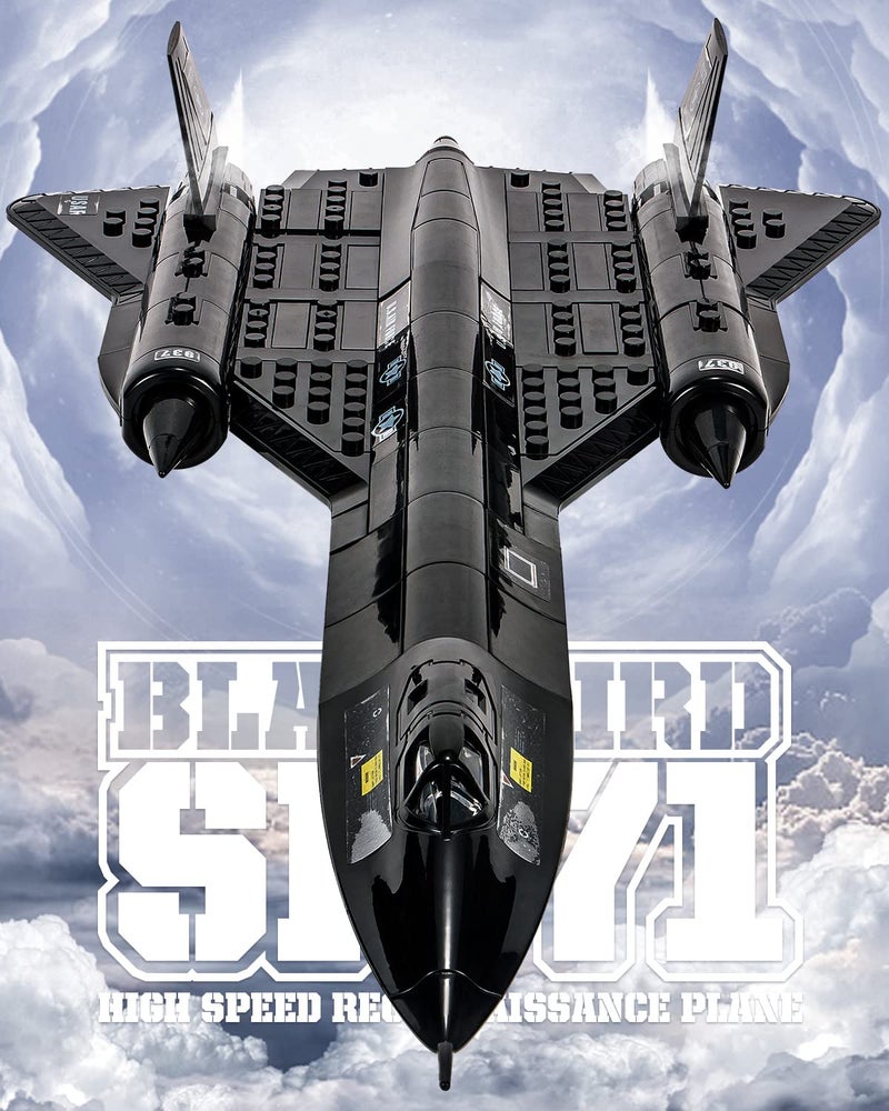 dOvOb Military SR-71 Reconnaissance Blackbird Air Force Building Block Set (183 Pieces), Aircraft Jet Building and Military Toys Gifts for Kid and Adult - Image 2