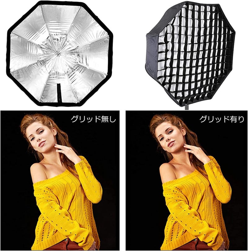 eWINNER Global production standard crafted Portable Octagon Round Long strip rectangle Umbrella Softbox Honeycomb Grid for Softbox Studio Flash Speedlite Photography Photo Shooting Video Accessory (140CM, Octagon Grid) All-item matching trendy build - Image 5