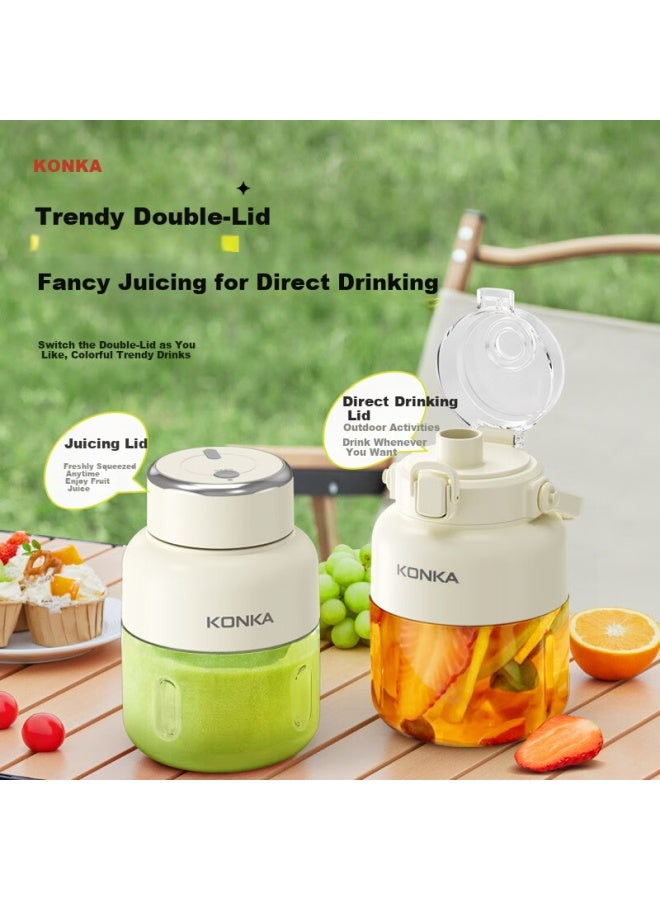 كونكا Konka Juicer، كوب عصير محمول صغير، كوب عصير بشحن لاسلكي، كوب سفر 1 لتر، كوب شاي فواكه خارجي للتبريد البارد، Kgzj-1201 - Image 3