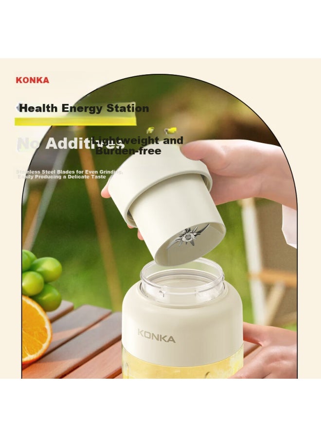 كونكا Konka Juicer، كوب عصير محمول صغير، كوب عصير بشحن لاسلكي، كوب سفر 1 لتر، كوب شاي فواكه خارجي للتبريد البارد، Kgzj-1201 - Image 4