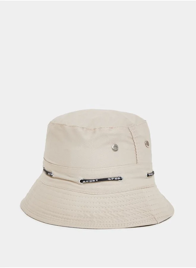 Styli Eyelet Drawcord Bucket Hat