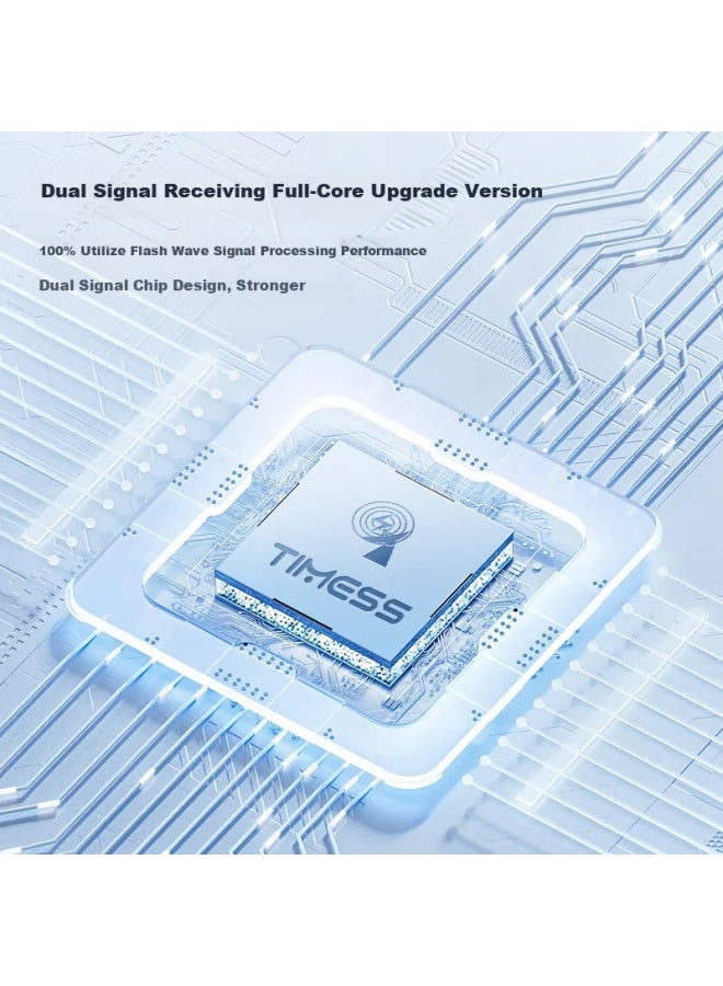 Timess Radio-Controlled Automatic Timekeeping Wall Clock Living Room Clock New Model Temperature Calendar Clock Wall-Mounted 25Cm - Image 5