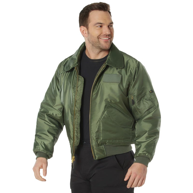 Rothco CWU-45P Flight Jacket - Iconic Bomber Style Jacket Cold Weather Coat (US, Alpha, Small, Regular, Regular, Sage Green) - Image 3