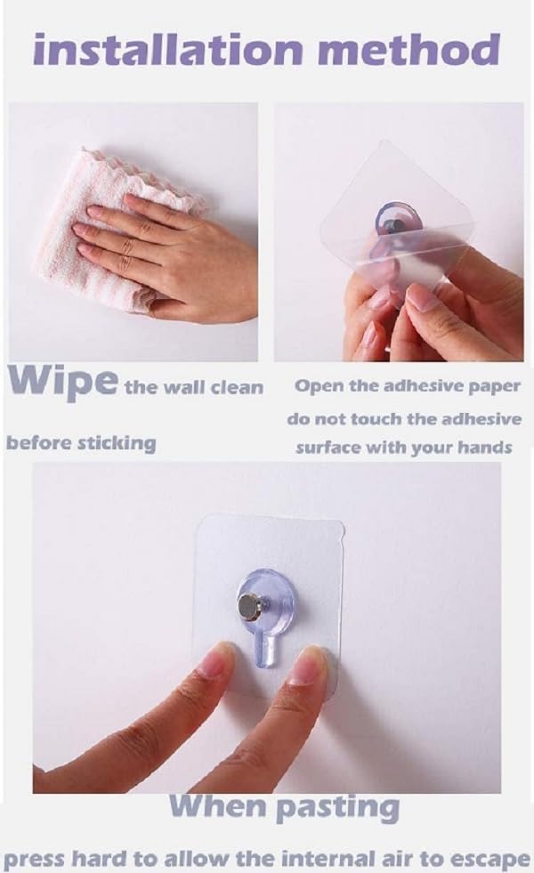 VONITY Photo Frame Wall Hanging Sticker Hooks Hooks for Wall Without Drilling Kitchen Decoration Items Hooks for Wall Nails for Wall Sticker Hooks for Walls Wall Hooks Adhesive Hooks 639856 - Image 4