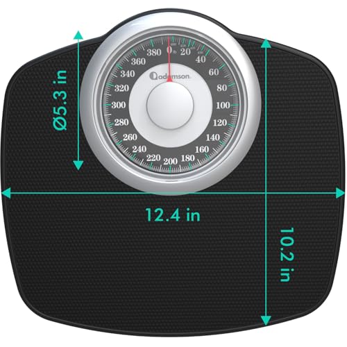 Adamson A25T Scales for Body Weight Up to 400 LB 53 Dial on 124 x 102 Platform AntiSkid Rubber Surface High Precision Bathroom Scale Analog Durable with 20Year Assurance - Image 5