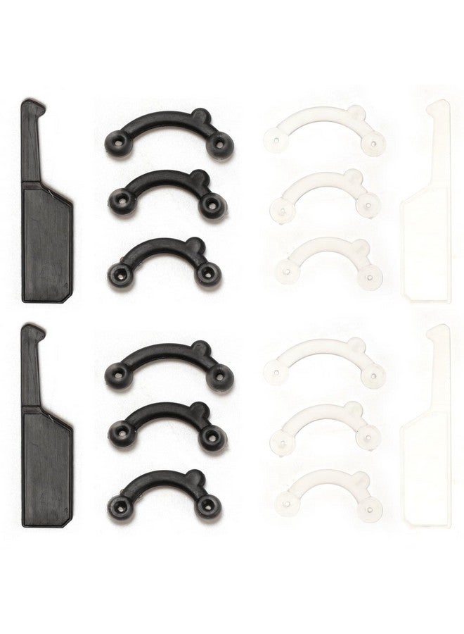 VANANA 6 Pairs Nose Lifting Shaper Inserts 3 Sizes Invisible Nose Lifter Soft Silicone No Pain Nose Up Corrector Beauty Tool Comfortable Easy Install Removable (Black & White) - Image 1