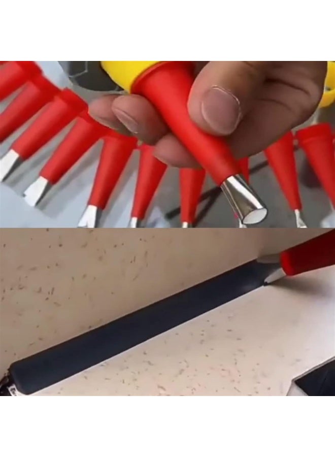 28pcs Caulking Finisher Kit, Reusable Caulking Nozzle Coating 16 Caulking Nozzle Applicators Caulking Tool Kit with Connector Caulking Guns and Grout Scraper  - Image 4