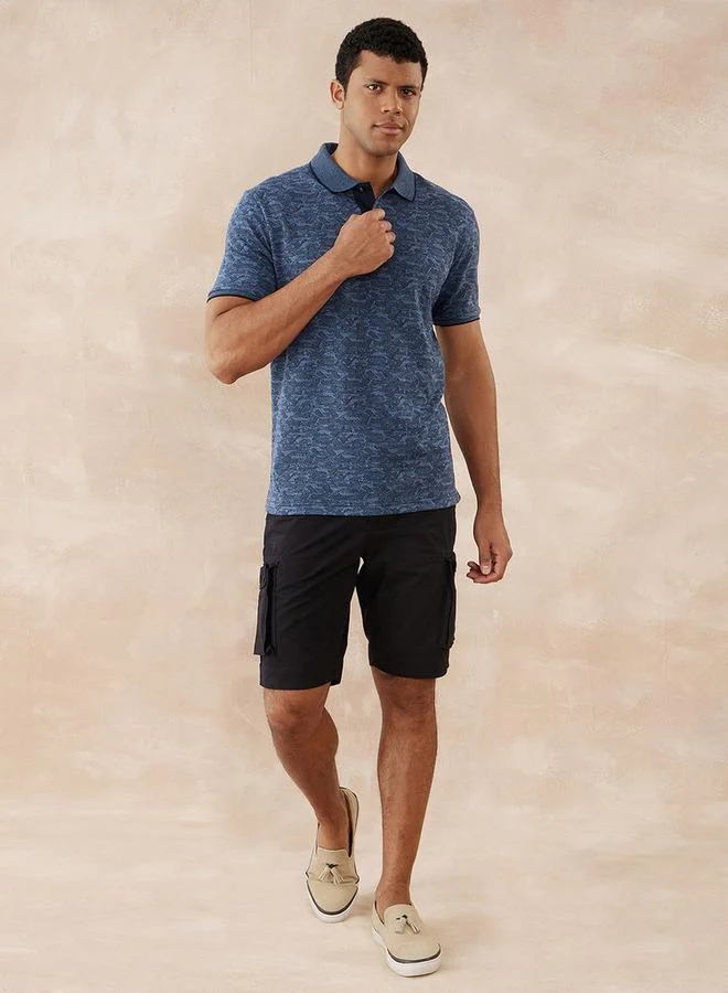 fahrenheit Fahrenheit Textured Polo T-shirt