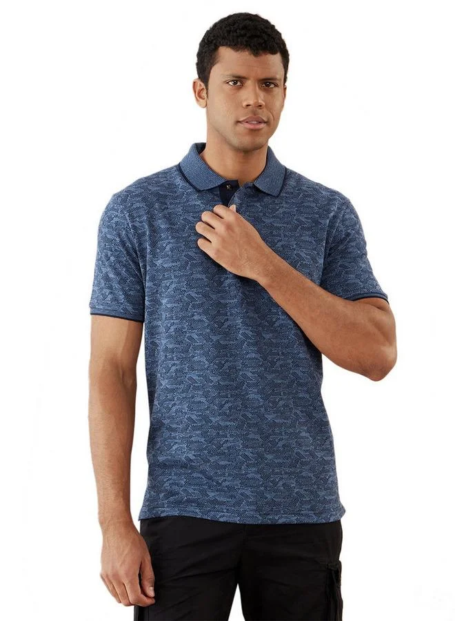 fahrenheit Fahrenheit Textured Polo T-shirt