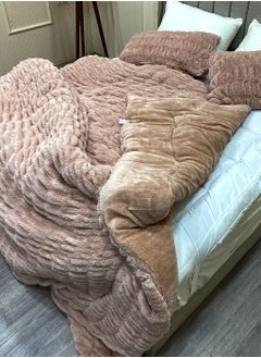 Family Bed quilt set Spanish fur 3 pieces size 220 x 240 cm model 1616 from Family Bed  - Image 4