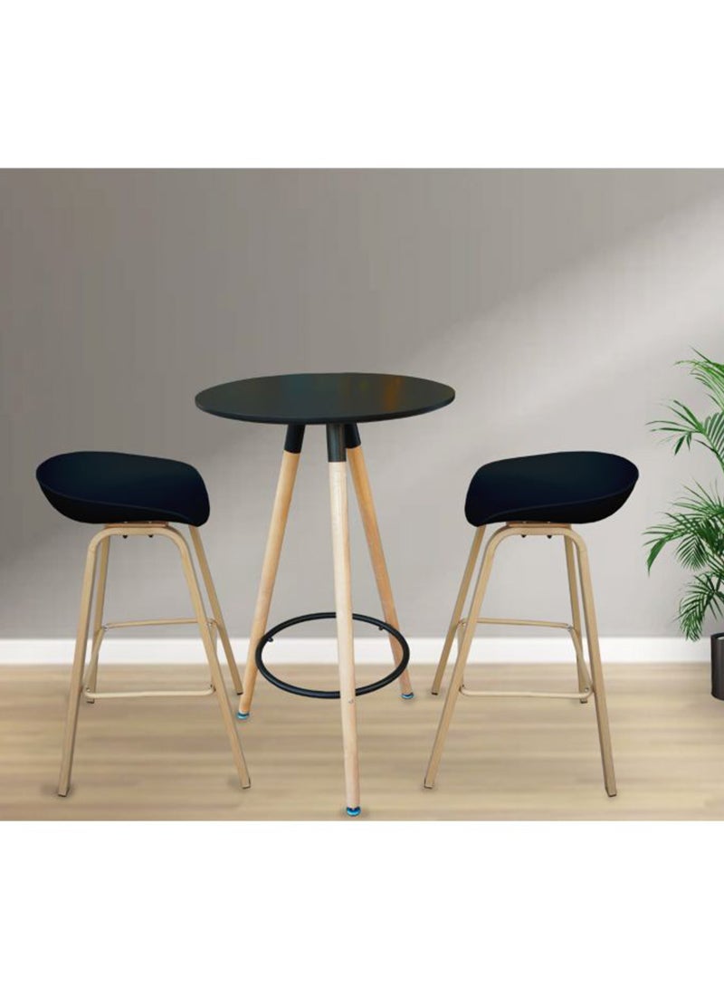 Mahmayi Ultimate Eames Style Seat Height Bar Stool - Black - Image 5