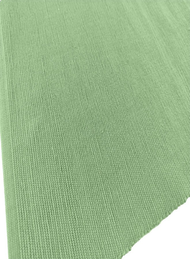 Craftbot 100 Percent Cotton Ribbed Placemat - Set of 6-Placemat 13 x 19 Inches - Light Green - Everyday Basic Table Mats - Cloth Place Mats for Dining Table - Image 3