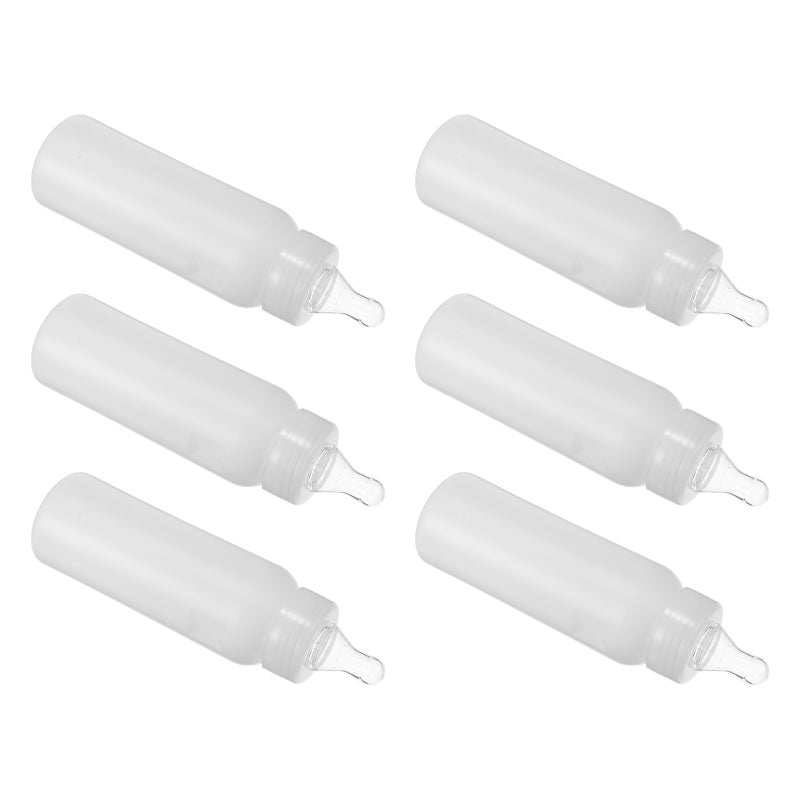 6Pcs 250ml Lamb Feeding Bottles Bottles Household Animal Feeder (White) - Image 1