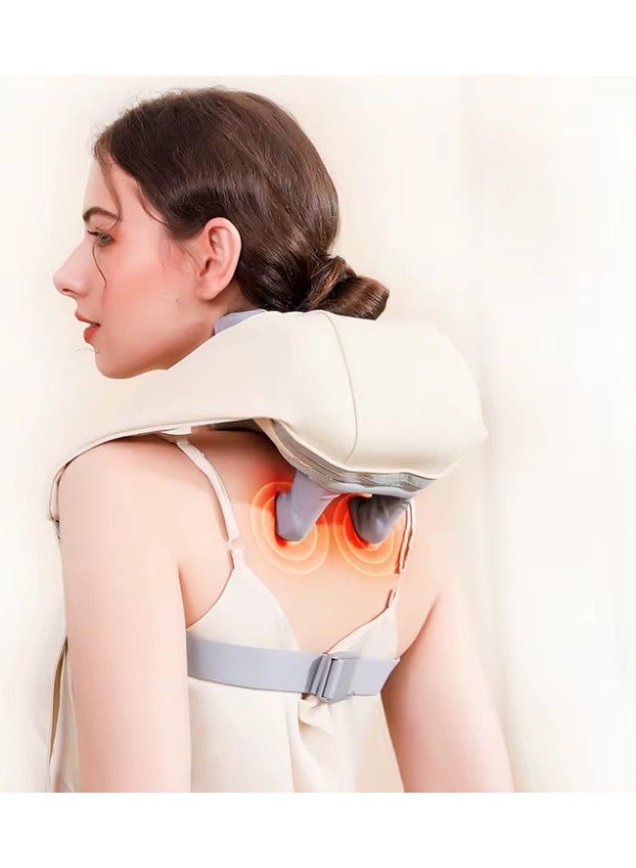 إسكدنيا وسادة تدليك للرقبة لتخفيف الام الانسجة لعميقة للرقبة والظهر والكتف والبطن والارجل مع الحرارة تعمل بالبطارية تدليك بالاهتزاز الكهربائي بتقنية ثلاثية الأبعاد - Image 2
