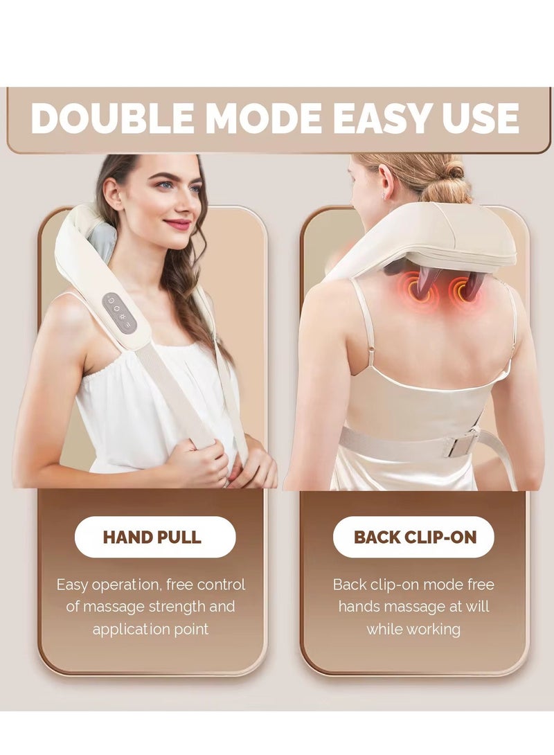إسكدنيا وسادة تدليك للرقبة لتخفيف الام الانسجة لعميقة للرقبة والظهر والكتف والبطن والارجل مع الحرارة تعمل بالبطارية تدليك بالاهتزاز الكهربائي بتقنية ثلاثية الأبعاد - Image 3