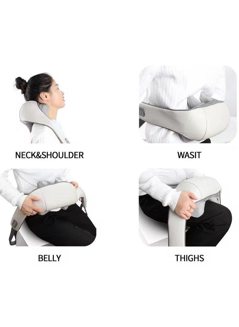 إسكدنيا وسادة تدليك للرقبة لتخفيف الام الانسجة لعميقة للرقبة والظهر والكتف والبطن والارجل مع الحرارة تعمل بالبطارية تدليك بالاهتزاز الكهربائي بتقنية ثلاثية الأبعاد - Image 5