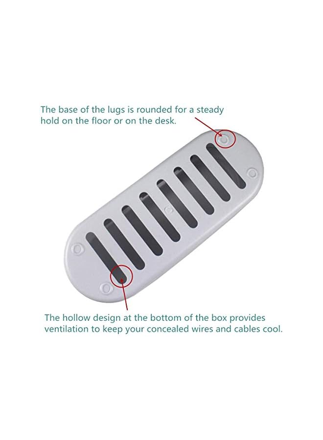 ShowTop Management Box,ShowTop Cord Organizer Box Power Strip Cover with Phone Tablet Holder Stand Super Large Hide Cable Box for Home Office Desktop Entertainment Center - Image 3