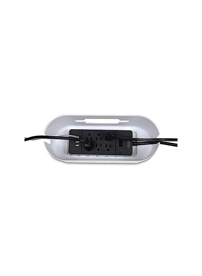 ShowTop Management Box,ShowTop Cord Organizer Box Power Strip Cover with Phone Tablet Holder Stand Super Large Hide Cable Box for Home Office Desktop Entertainment Center - Image 5