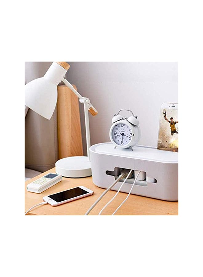 ShowTop Management Box,ShowTop Cord Organizer Box Power Strip Cover with Phone Tablet Holder Stand Super Large Hide Cable Box for Home Office Desktop Entertainment Center - Image 2