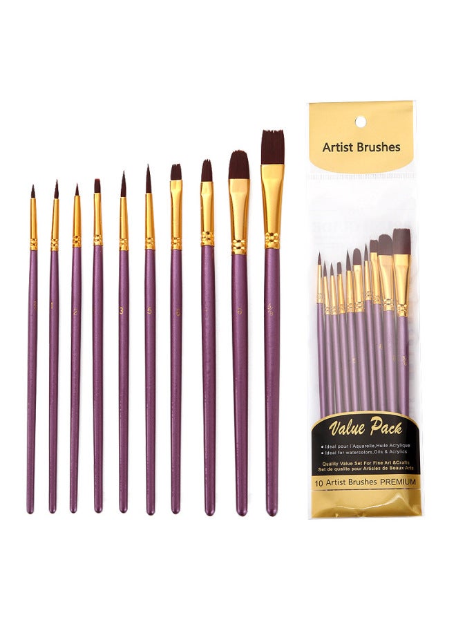 ZhuTing Brush 10 Nylon Wool Pearlescent Blue Rod Nail Gouache Painting Pen Watercolor Gouache Painting Pen Hook Line - Image 1